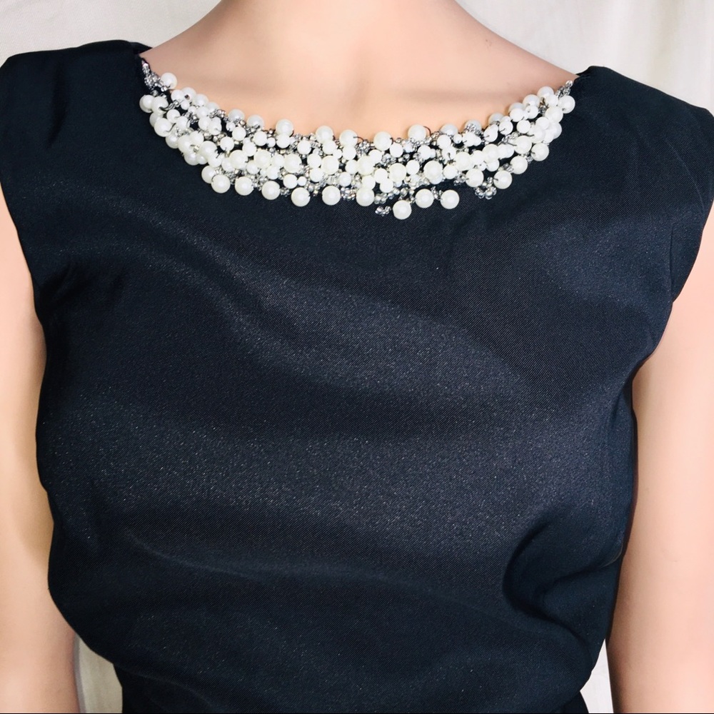 Womens Black Blingy Sheath Dress Plus Size Stretch - Picture 3 of 14